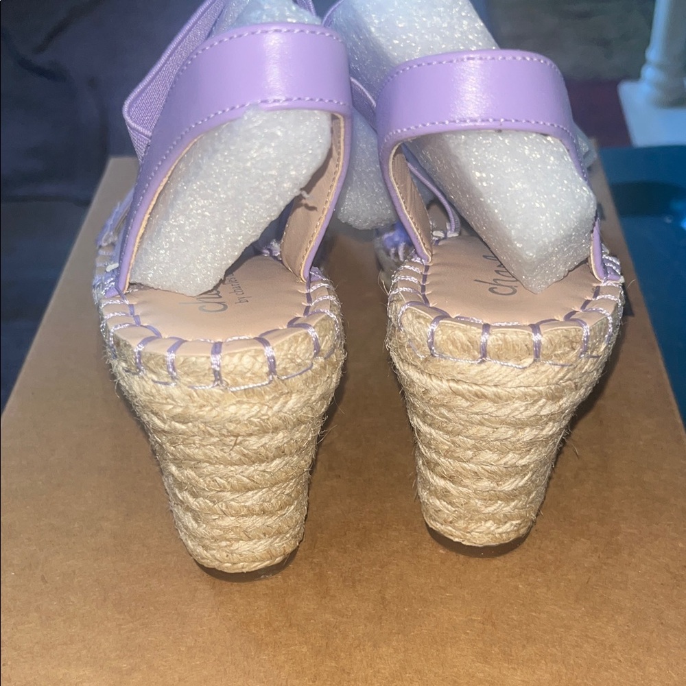 Brand new Charles David Lilac Espadrille Wedge Sandals - Picture 3 of 4